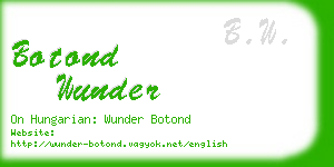 botond wunder business card